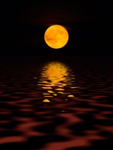 Moon and water.